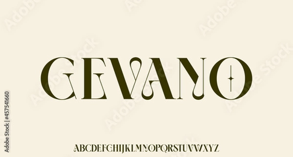 Obraz Gevano the luxury and elegant font glamour style	