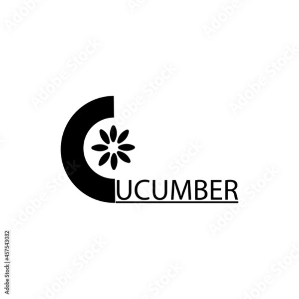 Fototapeta Cucumber icon logo vector