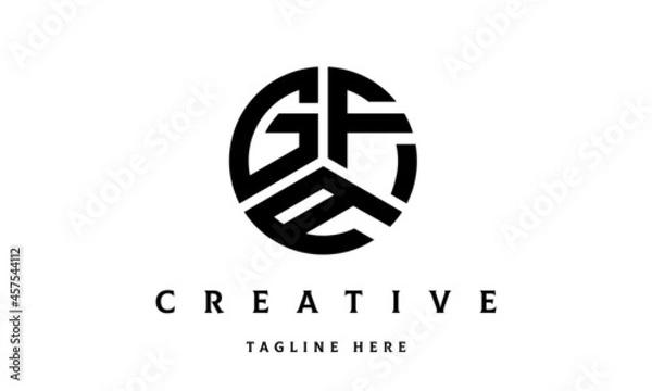 Fototapeta GFA creative circle three letter logo