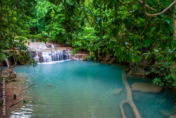 Fototapeta waterfall in forest