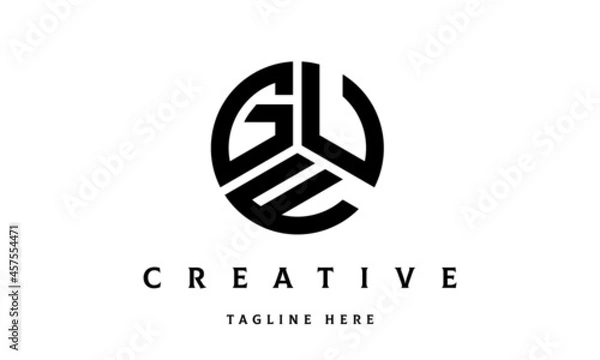 Fototapeta GUF creative circle three letter logo