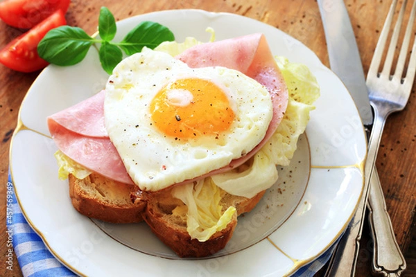 Obraz fried eggs with bacon