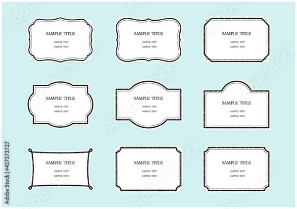 Fototapeta 飾りフレーム　スタンプ風