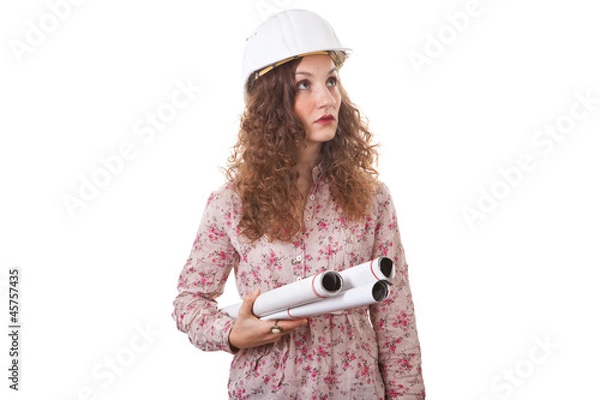 Obraz Architektin schaut nach oben