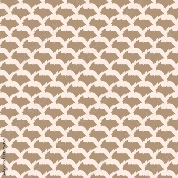 Fototapeta Nude Color Scale Vector Seamless Pattern Pastel Background. Brown and Beige Scaly Minimal Trendy Colors. Brush Hand Painted elements of Design