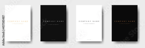 Fototapeta Modern cover design. Minimal design for a booklet or brochure of a business company. Vector template