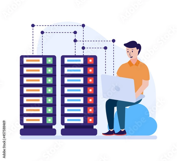 Fototapeta Server Hosting 

