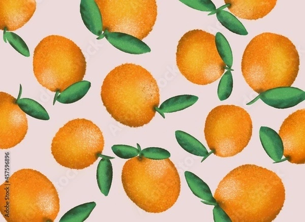 Fototapeta Pattern with Oranges