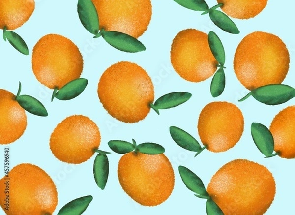 Fototapeta Pattern with Oranges
