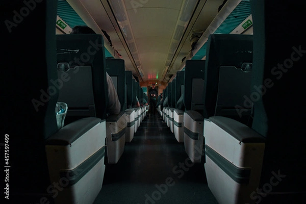 Fototapeta train in motion blur