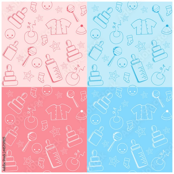 Obraz Collection baby seamless.