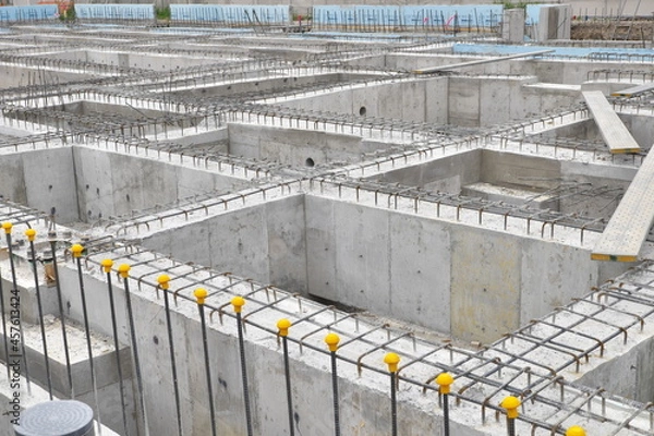 Obraz 基礎工事の建築現場