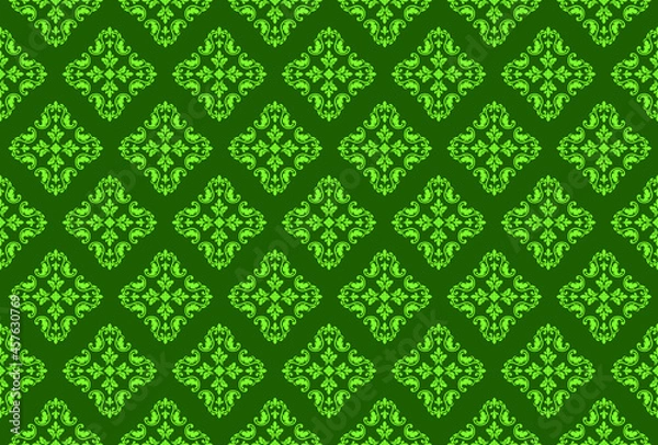Fototapeta Abstract Flower geometric pattern. Seamless vector background. gold ornament. Ornament for fabric, wallpaper, packaging. Decorative print