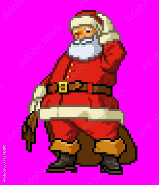 Obraz サンタクロースのピクセルアート