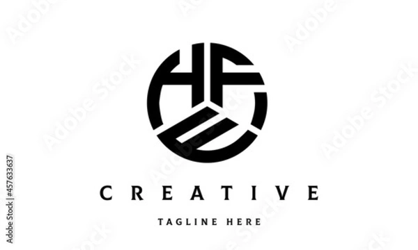 Fototapeta HFE creative circle three letter logo
