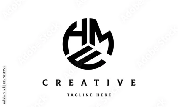 Obraz HMF creative circle three letter logo