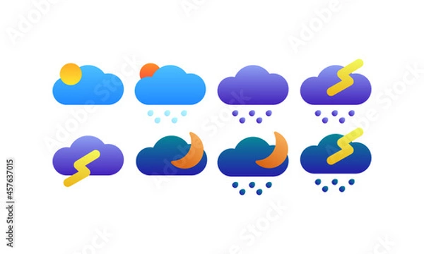Fototapeta cloud icon with smooth gradient