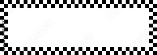 Fototapeta black and white squares pattern frame