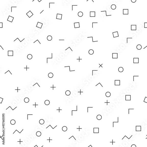 Fototapeta Simple pattern with geometric shapes