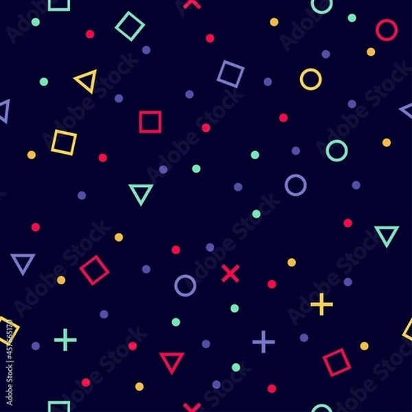 Fototapeta Simple pattern with geometric shapes