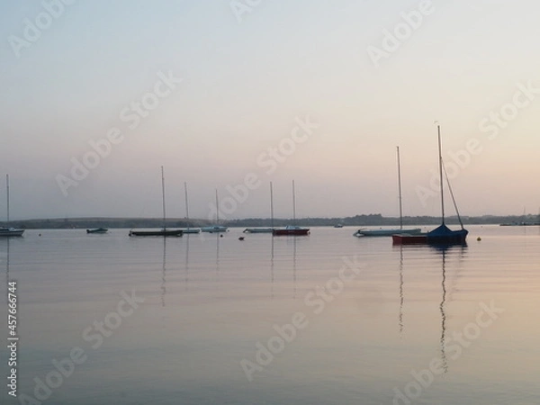 Obraz boats at sunset