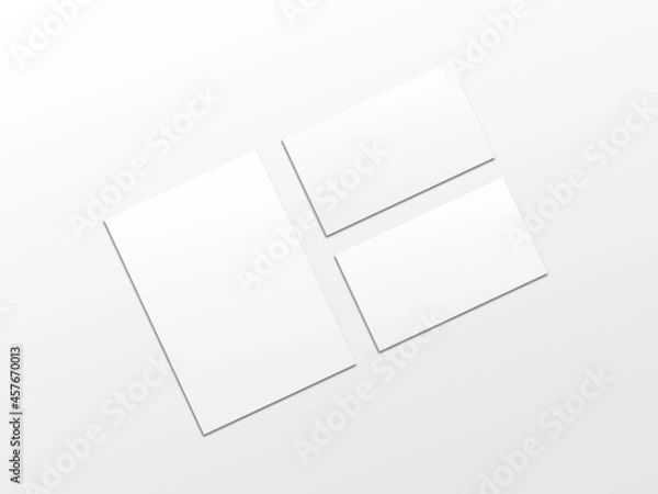 Obraz Business Card Stationary A4 Paper Mockup