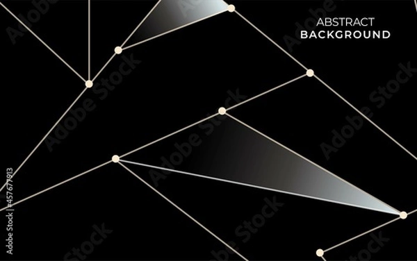 Obraz abstract black triangle background banner design.
