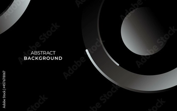 Obraz abstract geometric circle black background banner design.