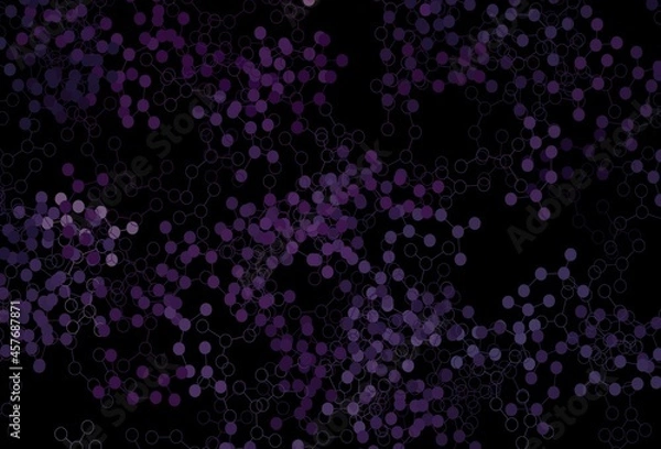 Fototapeta Dark Pink vector background with forms of artificial intelligence.