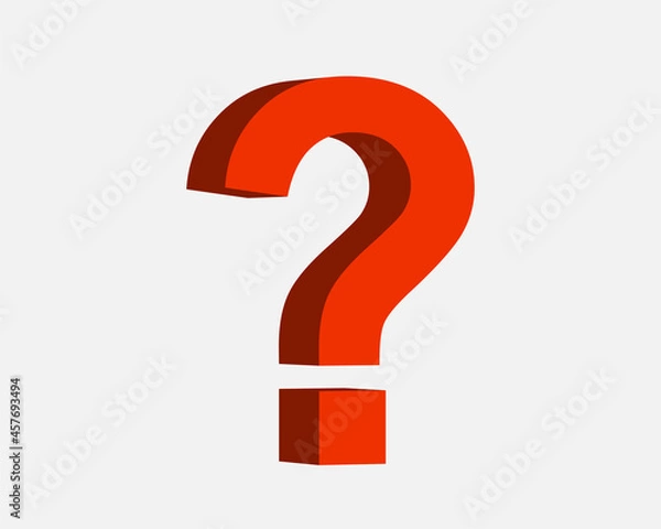 Fototapeta Large question mark. Searching for answer. Vector illustration.