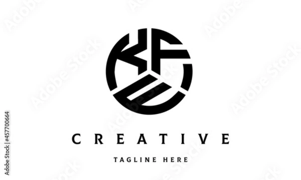 Fototapeta KFE creative circle three letter logo