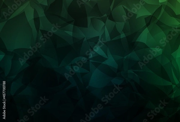 Obraz Dark Green vector triangle mosaic template.