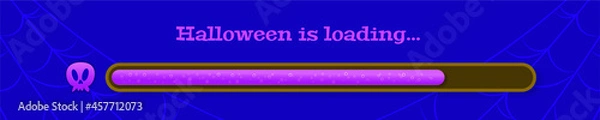 Obraz Halloween loading bar illustration