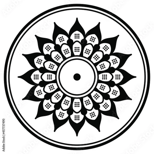 Fototapeta Vector Mandala for coloring book