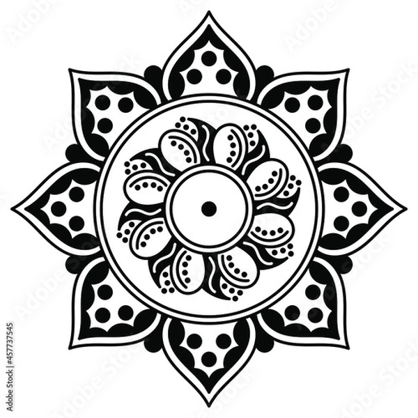 Fototapeta Vector Mandala for coloring book