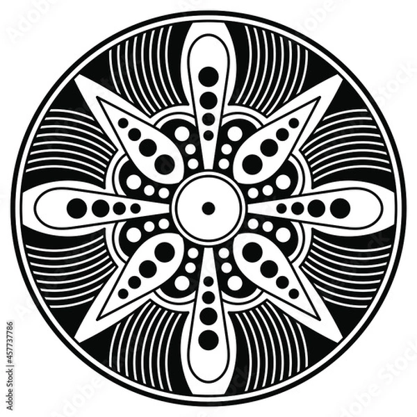 Fototapeta Vector Mandala for coloring book