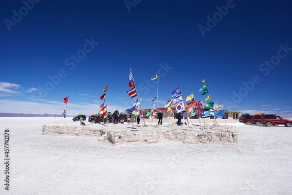 Fototapeta flags in bolivia
