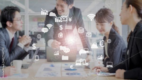 Fototapeta ミーティング　テクノロジー　コンセプト