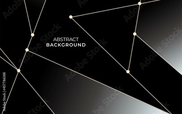 Obraz abstract black triangle background banner design.