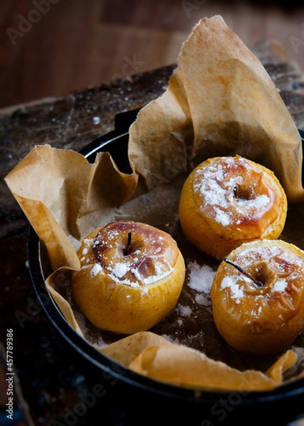 Fototapeta stuffed baked apples