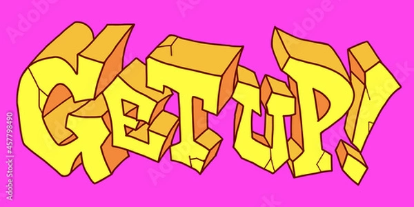 Obraz GET UP!のグラフィティロゴ・イラスト