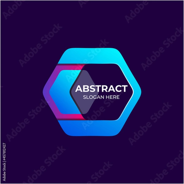 Fototapeta Abstract Polygon Gradient Logo Template