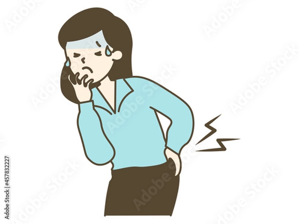 Fototapeta 腰痛_自律神経の乱れで起こる症状