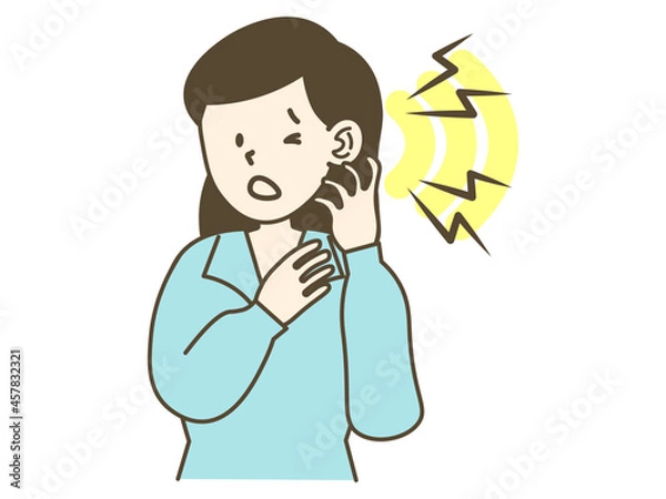 Fototapeta 耳鳴り_自律神経の乱れで起こる症状