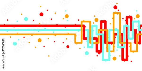 Fototapeta vector graphic background with modern geometric shapes