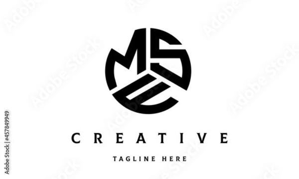 Fototapeta MSF creative circle three letter logo