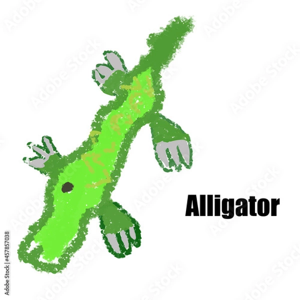 Fototapeta かわいいワニモンスター