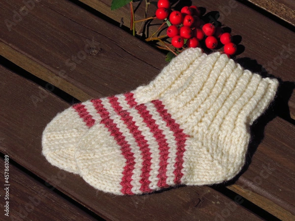 Obraz red christmas sock