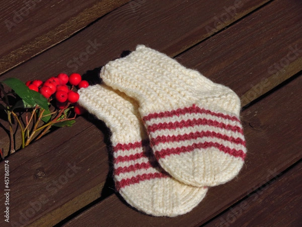 Obraz knitted hat and gloves