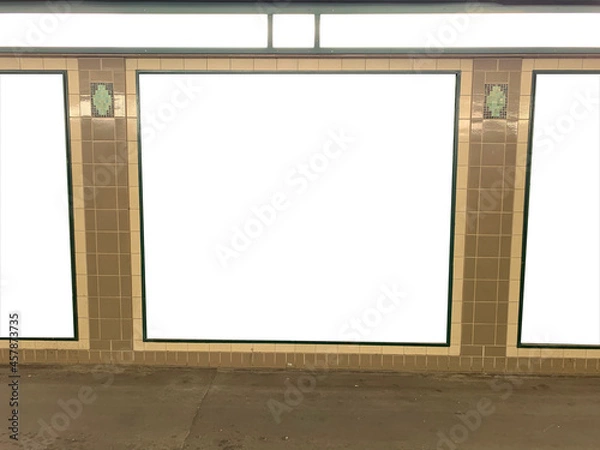 Obraz Underground squares for advertisement mockup use front view